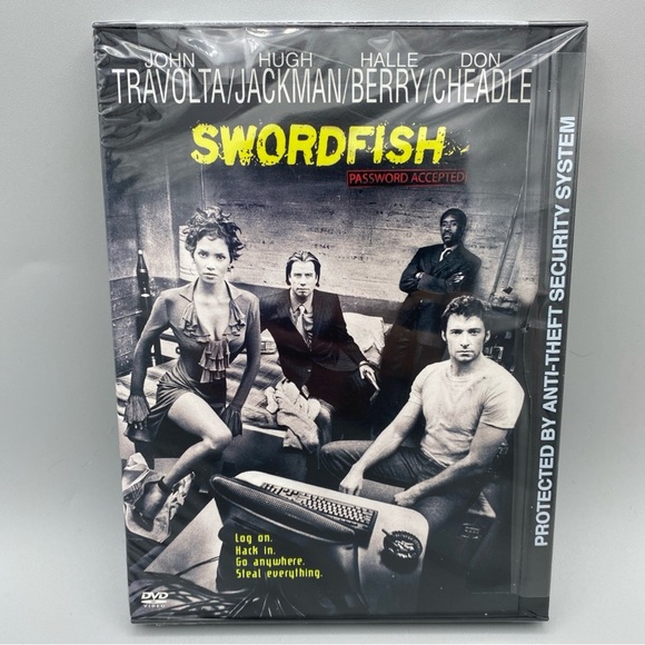 Swordfish (DVD, 2001) Snap Case, John Travolta, Halle Berry, Hugh Jackman - Picture 1 of 6